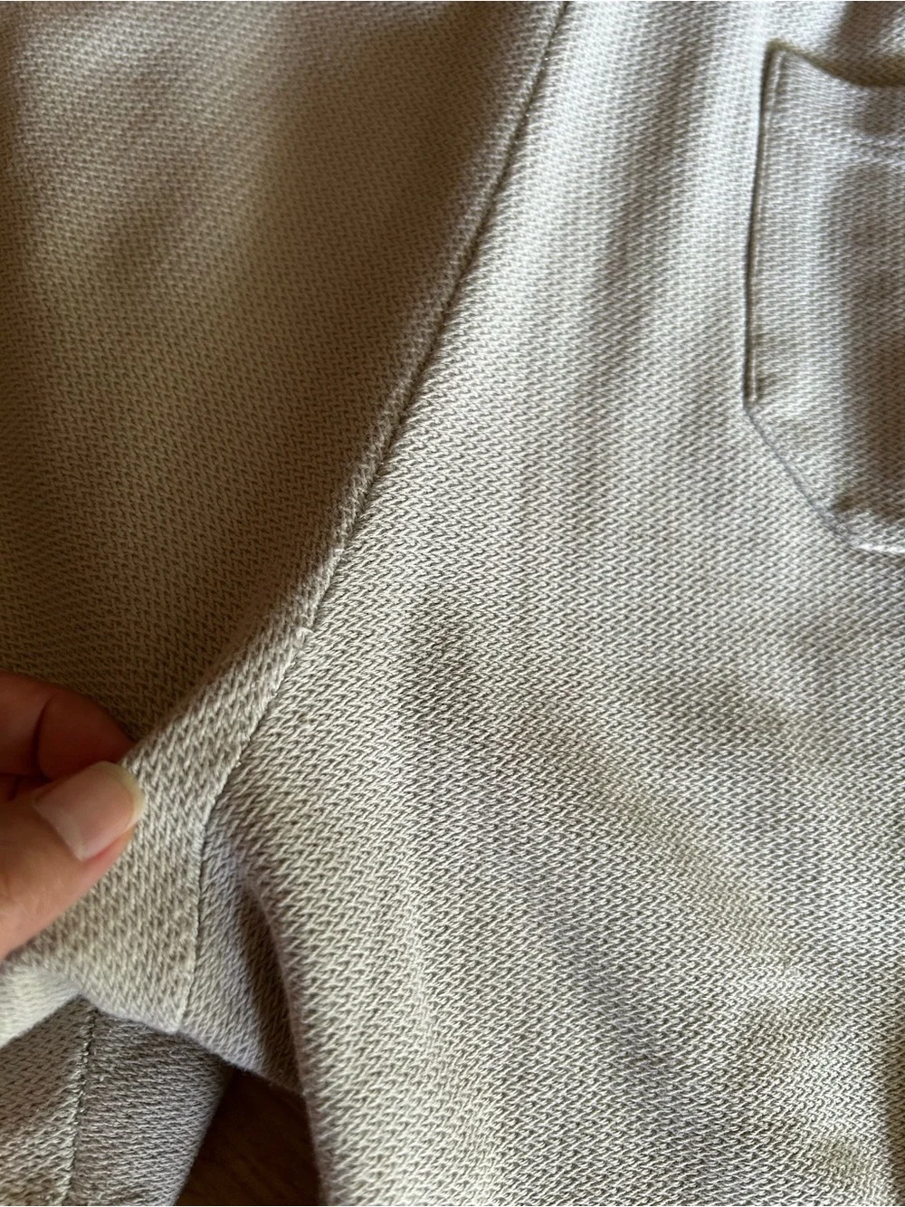 Zara Light Beige Waffle Knit Drawstring Casual Shorts Men’s XL